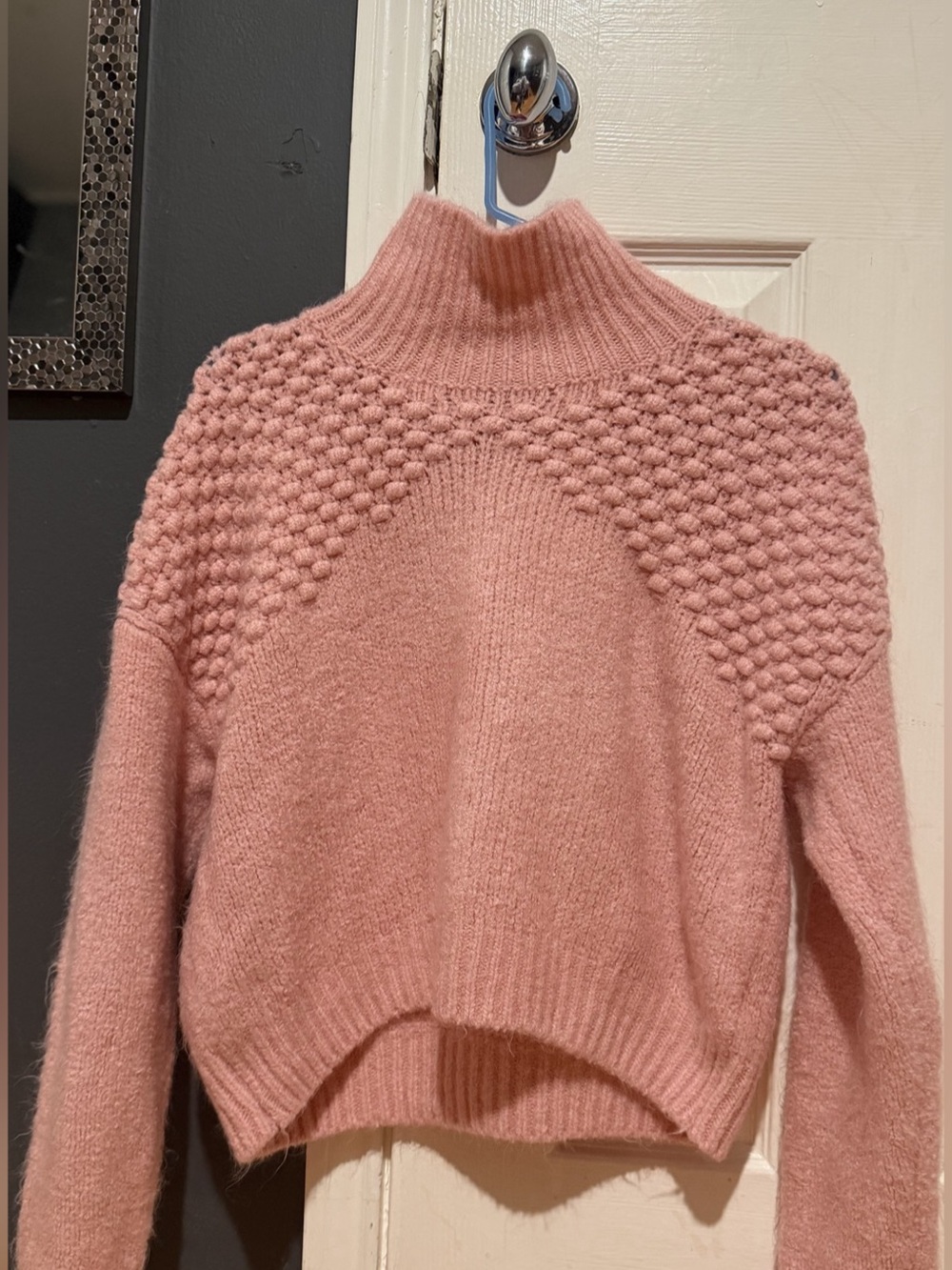 Free People Opal Rollneck Knit Sweater Pink - Picture 6 of 8
